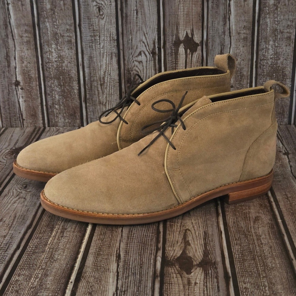 Sz 8.5 D Mens Allen Edmonds Nomad Tan Suede Feather Welt Chukka Boots VGUC